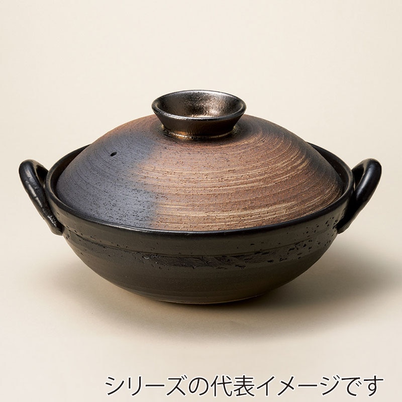 山万 51918-650 金彩8号鍋(萬古焼) 1個(ご注文単位1個)【直送品】