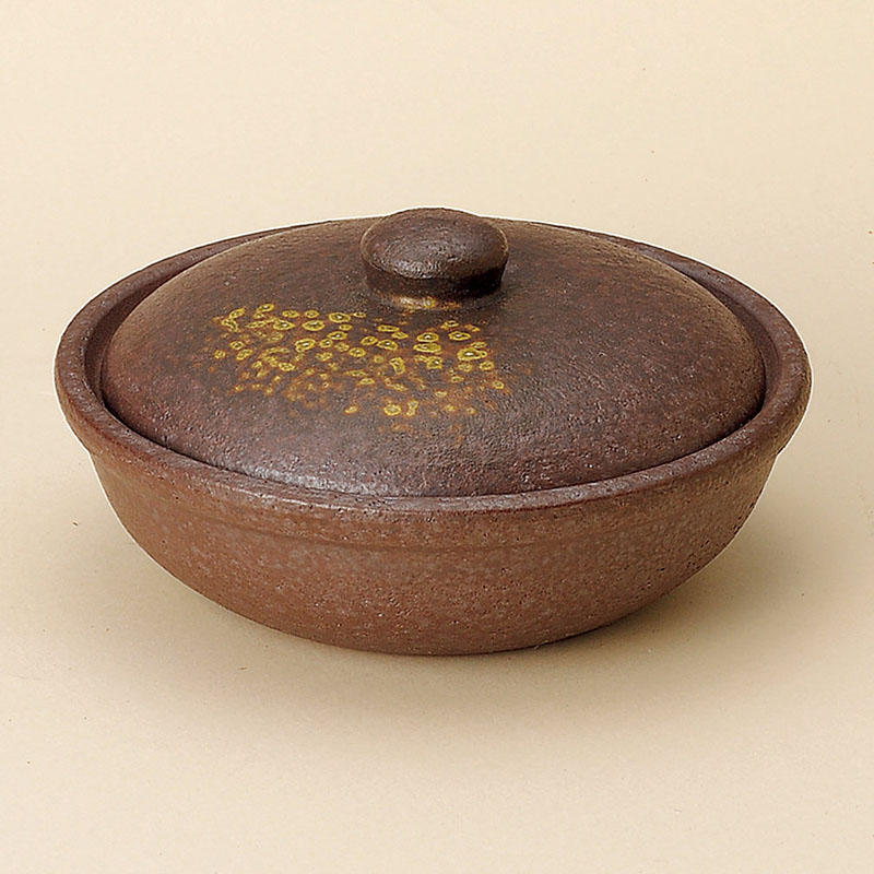山万 52816-650 焼締5号平鍋(萬古焼) 1個（ご注文単位1個）【直送品】