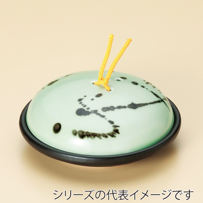 山万 53117-130 ヒワ釉黒飛ばし陶板鍋 小 蓋強 1個（ご注文単位1個）【直送品】