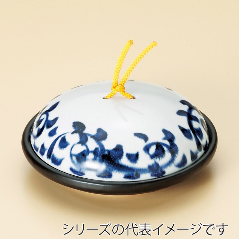 山万 53124-130 染付タコ唐草陶板鍋 小 蓋強化 1個（ご注文単位1個）【直送品】