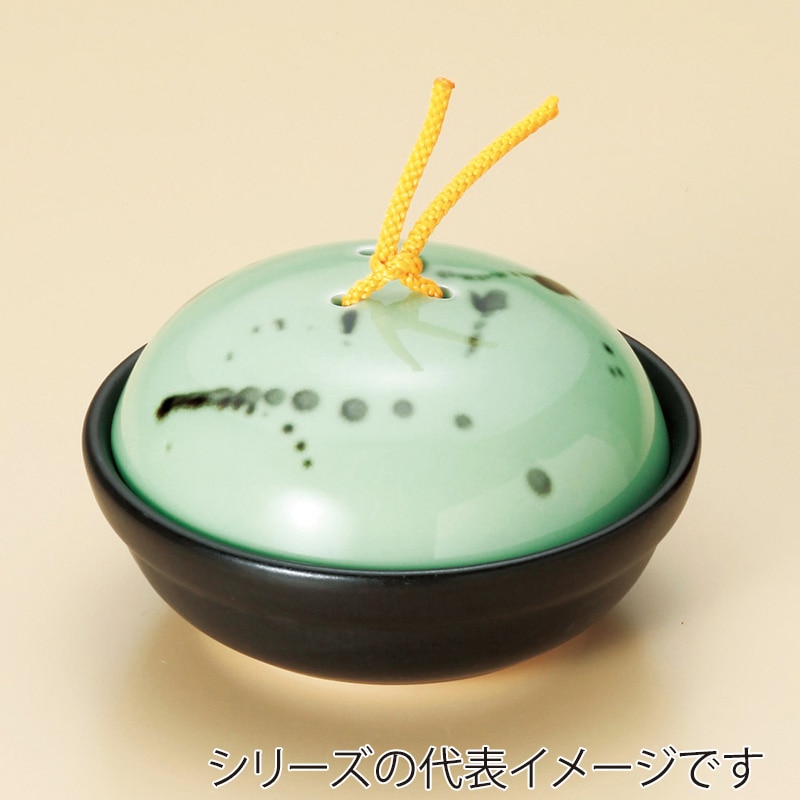 山万 53119-130 ヒワ釉黒飛ばし会席鍋(中) 1個（ご注文単位1個）【直送品】