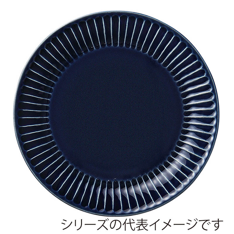 山万 57805-230 ソギ十草 ルリ18cm丸皿 1個（ご注文単位1個）【直送品】