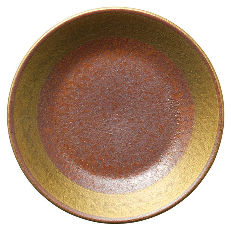 山万 56401-450 備前黒金溶彩4寸皿 1個(ご注文単位1個)【直送品】