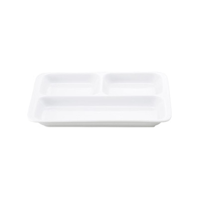 山万 62358-030 白玉渕 三ッ切13吋ランチ皿 1個（ご注文単位1個）【直送品】