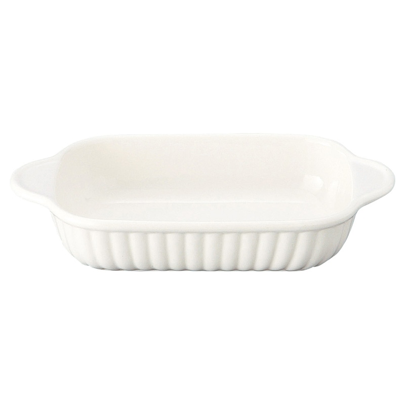山万 64307-650 乳白 長角グラタン 1個（ご注文単位1個）【直送品】