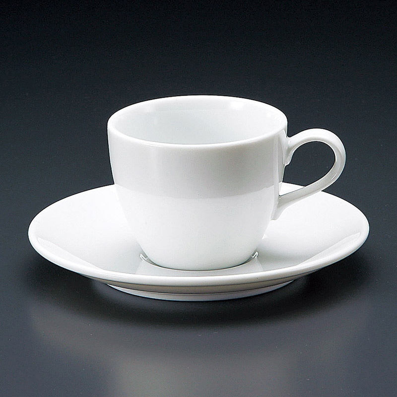 山万 65212-400 白磁セリカコーヒー碗皿 1個(ご注文単位1個)【直送品】