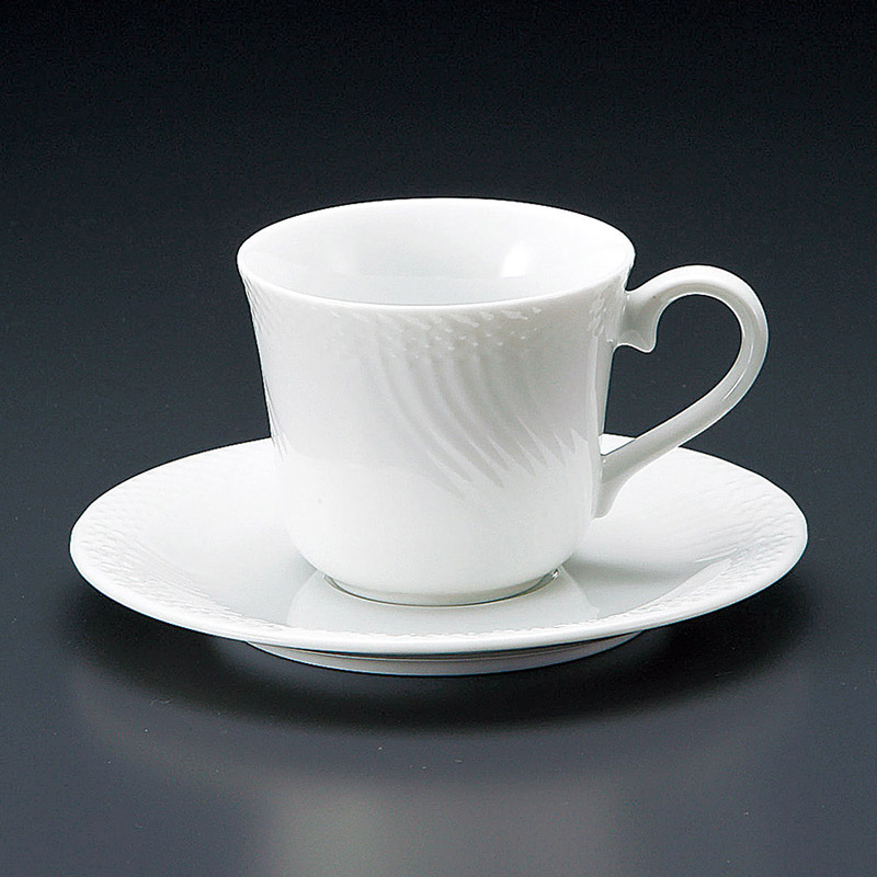 山万 65239-400 白磁ストリームコーヒー碗皿 1個(ご注文単位1個)【直送品】