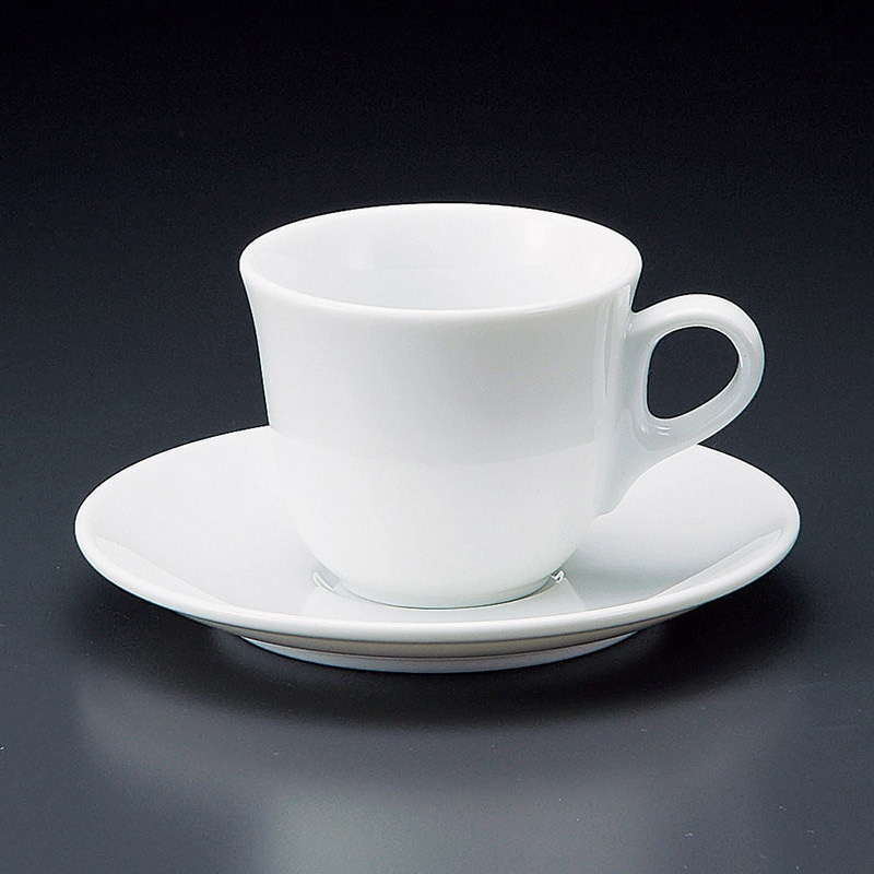 山万 65275-400 白磁ジェノバコーヒー碗皿 1個（ご注文単位1個）【直送品】