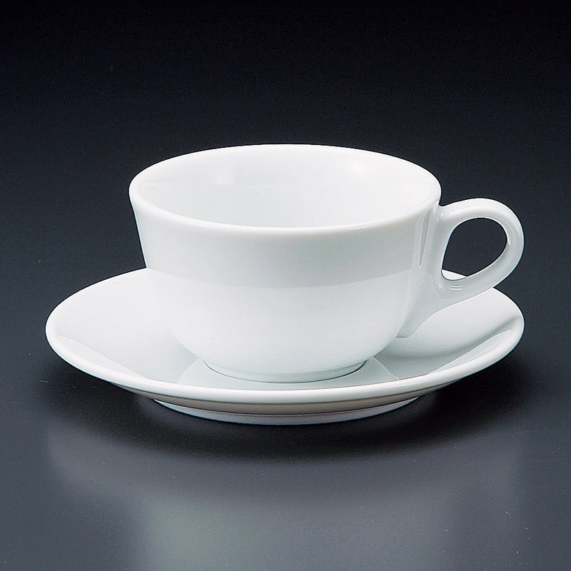 山万 65281-400 白磁ジェノバカプチーノ碗皿 1個（ご注文単位1個）【直送品】