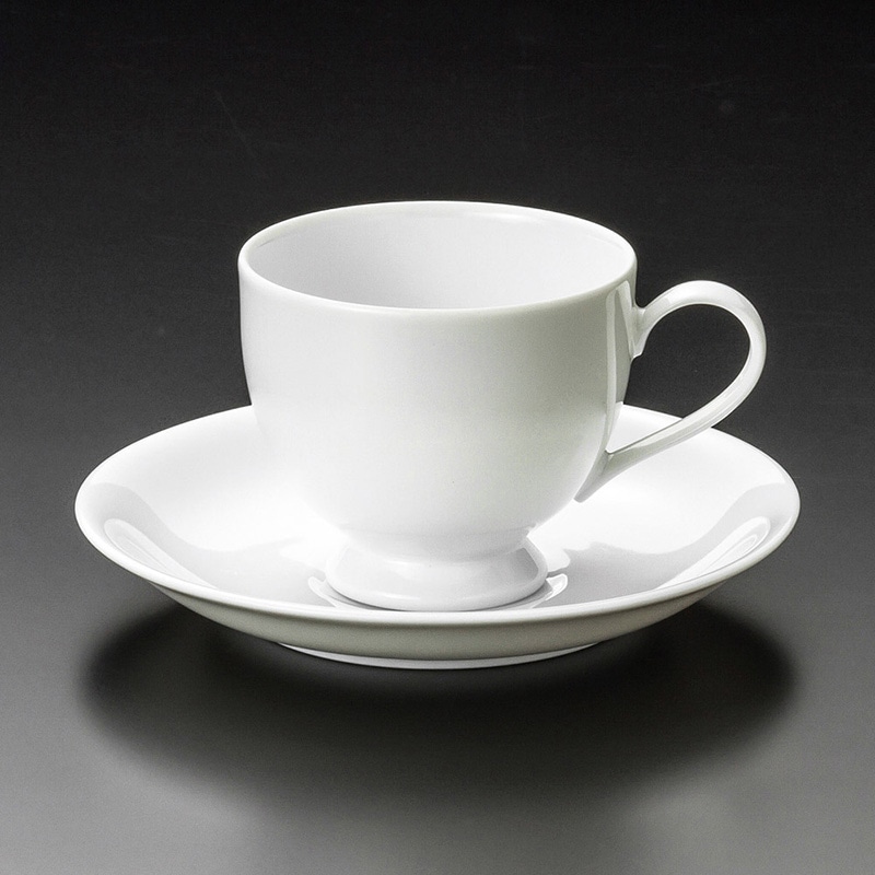 山万 65360-400 白磁チャペルコーヒー碗皿 1個(ご注文単位1個)【直送品】