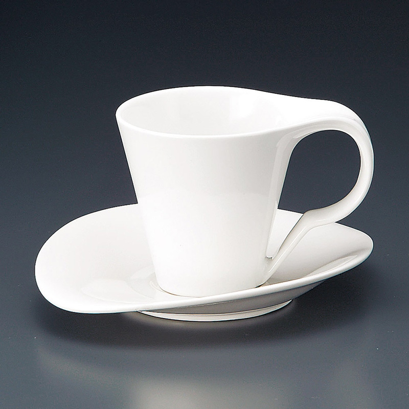 山万 65375-450 モデルホワイトコーヒー碗皿 1個(ご注文単位1個)【直送品】