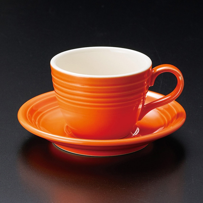 山万 65548-400 オービットオレンジコーヒー碗皿 1個(ご注文単位1個)【直送品】