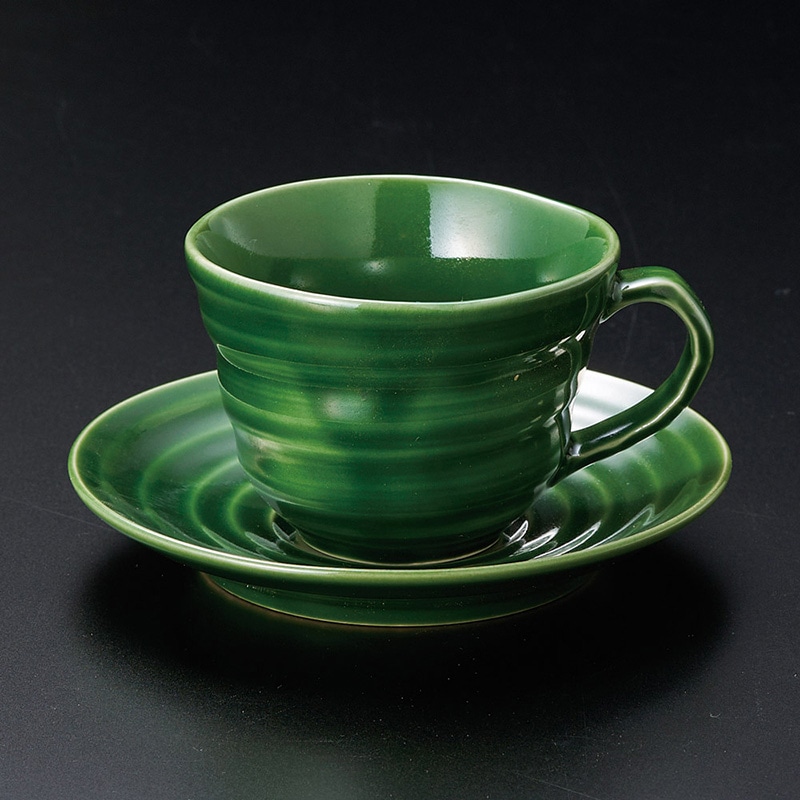 山万 65572-400 織部ブランカコーヒー碗皿 1個(ご注文単位1個)【直送品】