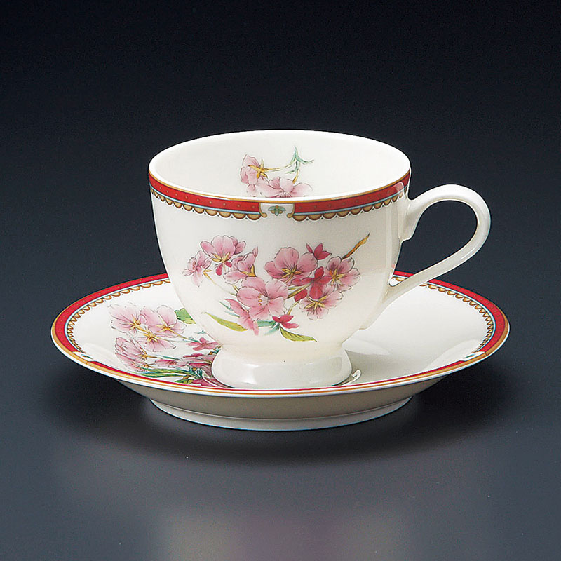 山万 65803-440 NBサクラコーヒー碗皿 1個（ご注文単位1個）【直送品】