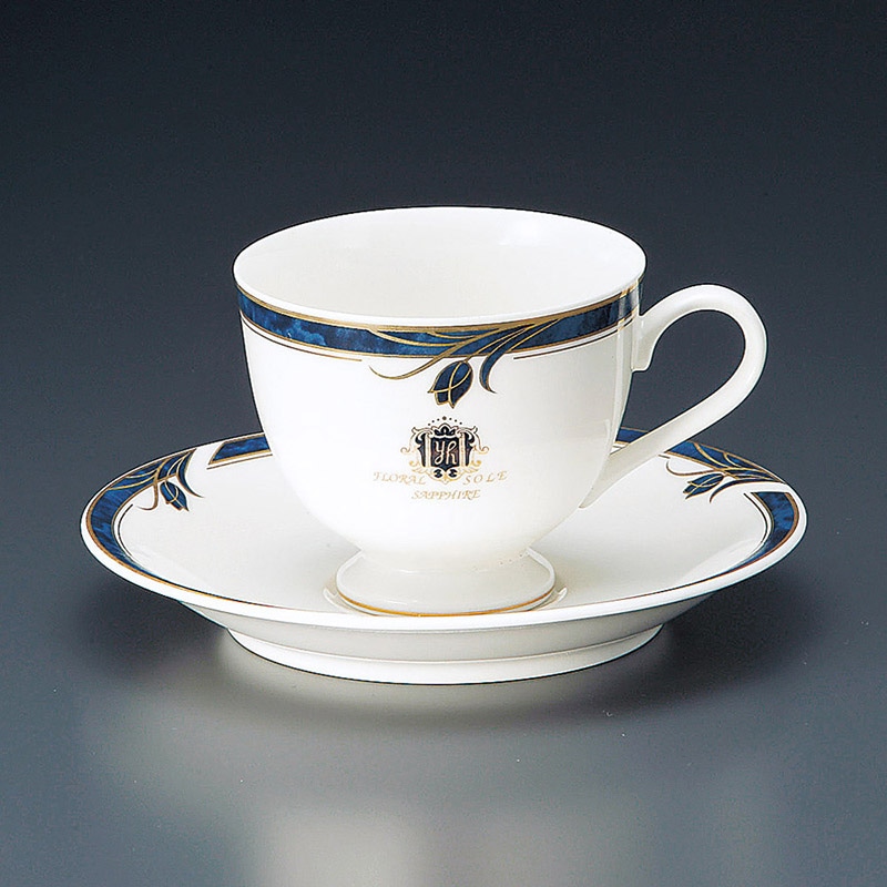 山万 65842-450 サファイア高台コーヒー碗皿 1個(ご注文単位1個)【直送品】