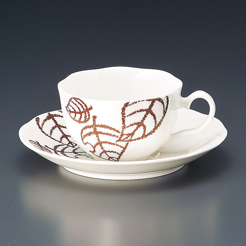 山万 65860-440 NB木の葉コーヒー碗皿 1個(ご注文単位1個)【直送品】