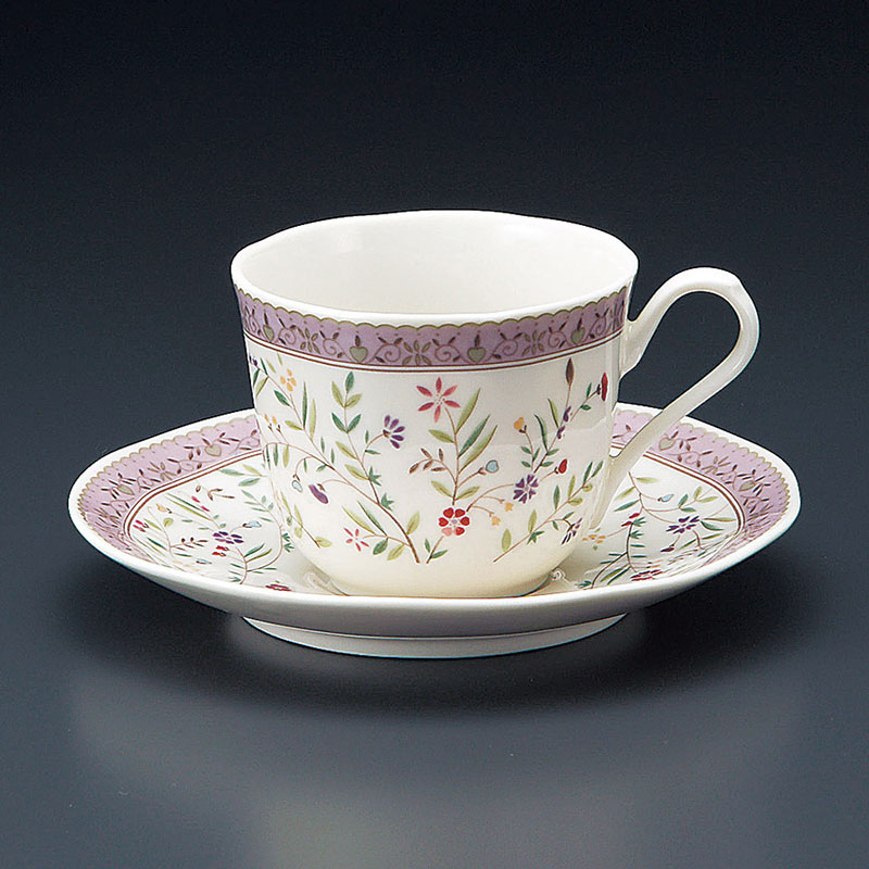 山万 65912-400 小花NBコーヒー碗皿 1個(ご注文単位1個)【直送品】