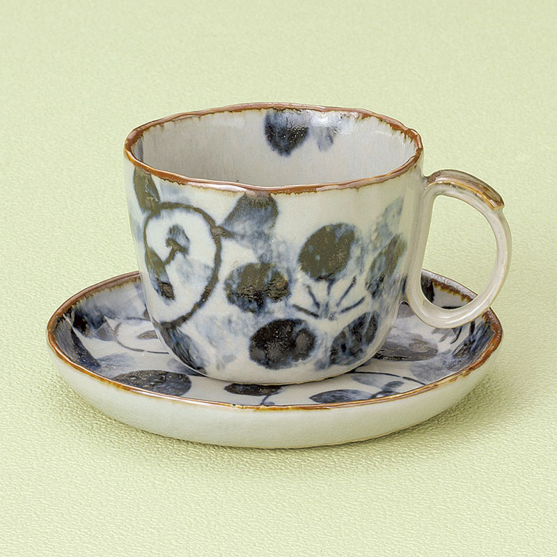 山万 66060-510 古染花コーヒー碗皿 1個(ご注文単位1個)【直送品】