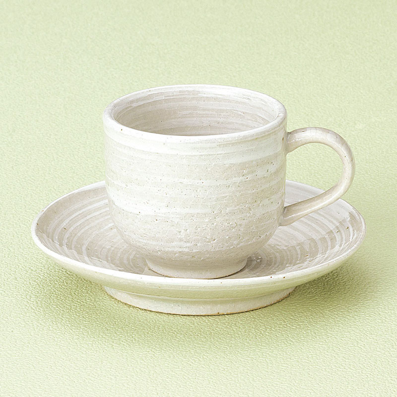 山万 66054-660 若草コーヒー碗皿(信楽焼) 1個(ご注文単位1個)【直送品】