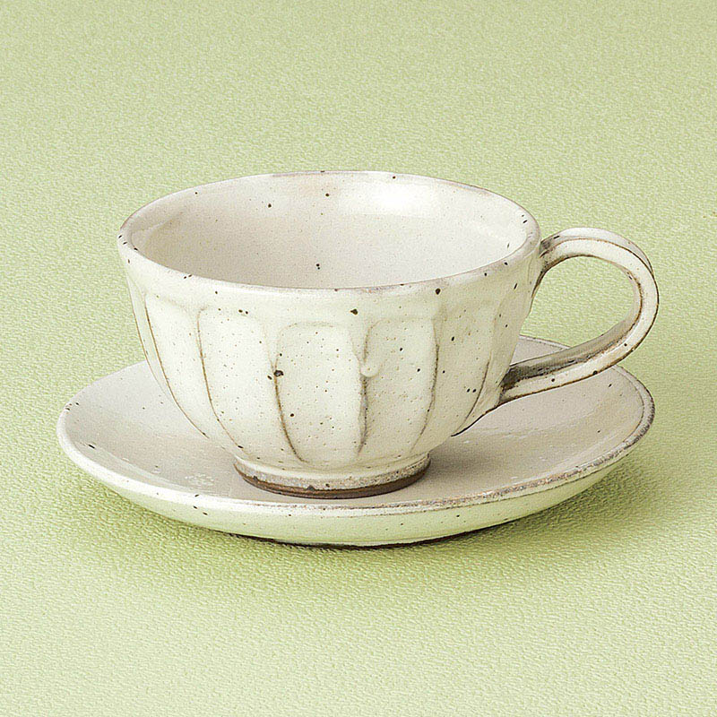 山万 66115-330 粉引面取りコーヒーC/S 1個(ご注文単位1個)【直送品】