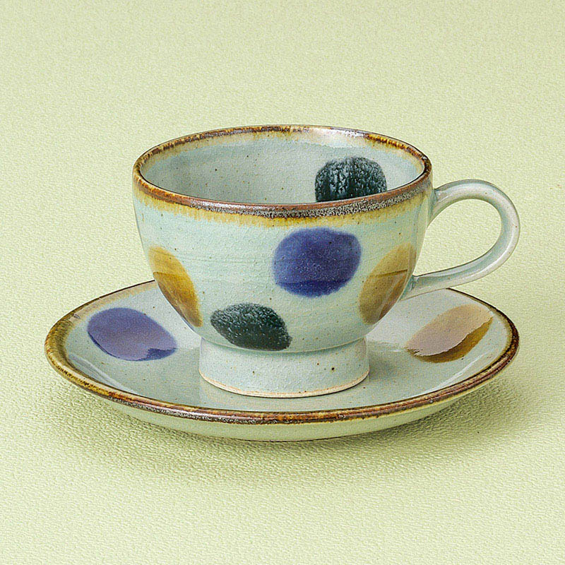山万 66133-400 琉球三彩ブルーコーヒー碗皿 1個(ご注文単位1個)【直送品】