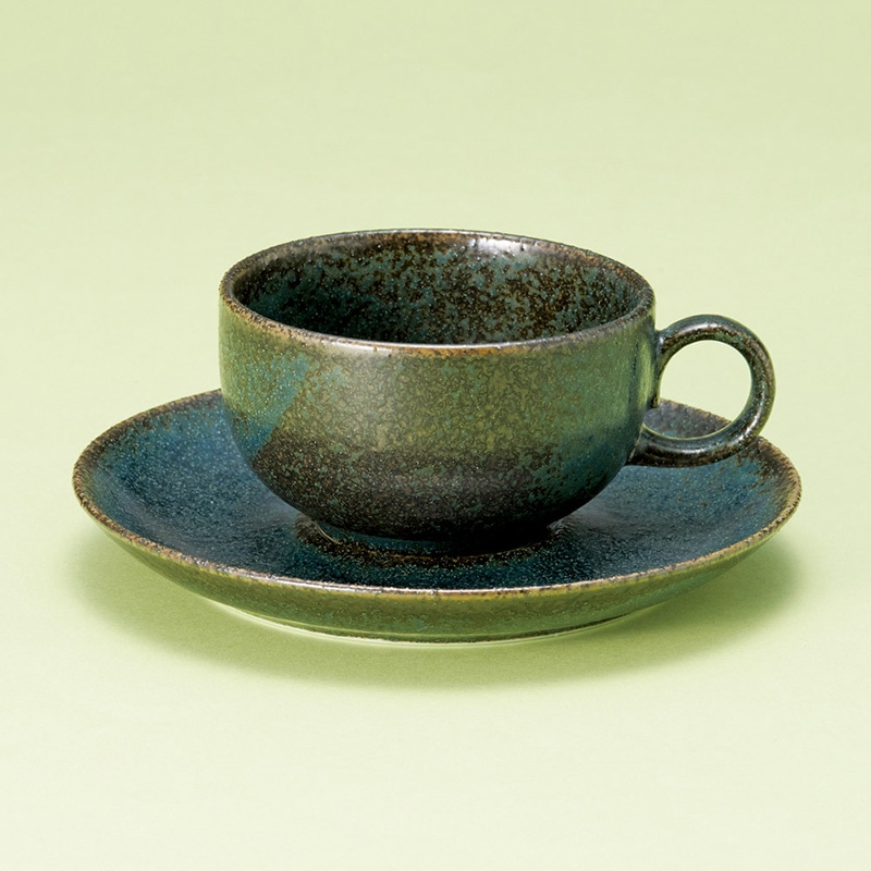 山万 65630-400 藍さび紅茶碗皿 1個(ご注文単位1個)【直送品】