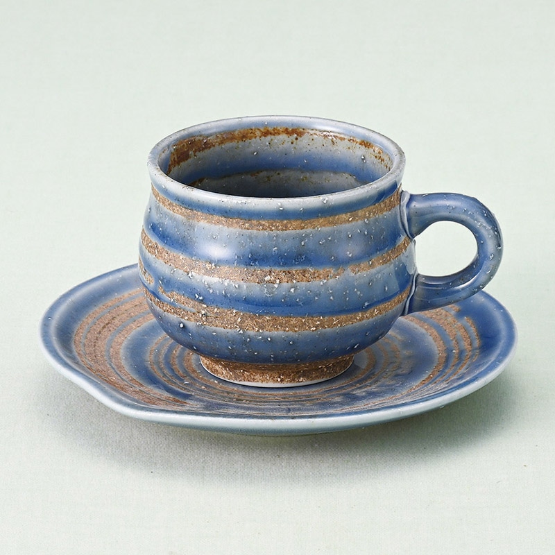 山万 65960-400 ルリラインコーヒー碗皿 1個(ご注文単位1個)【直送品】