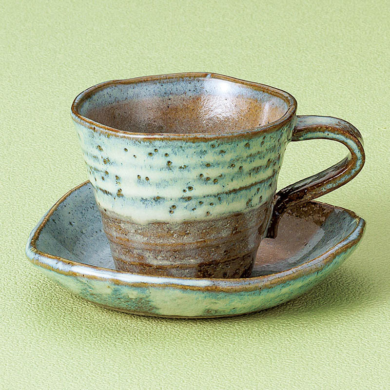 山万 66157-310 グリンうのふさざ波コーヒー碗皿 1個(ご注文単位1個)【直送品】