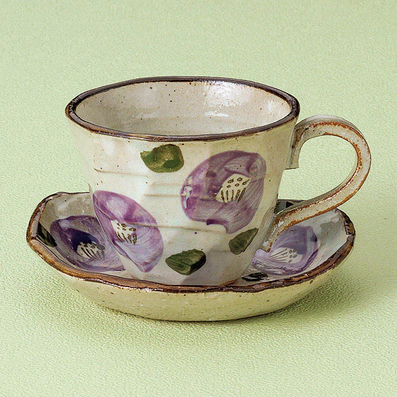 山万 66166-310 紫椿コーヒー碗皿 1個(ご注文単位1個)【直送品】