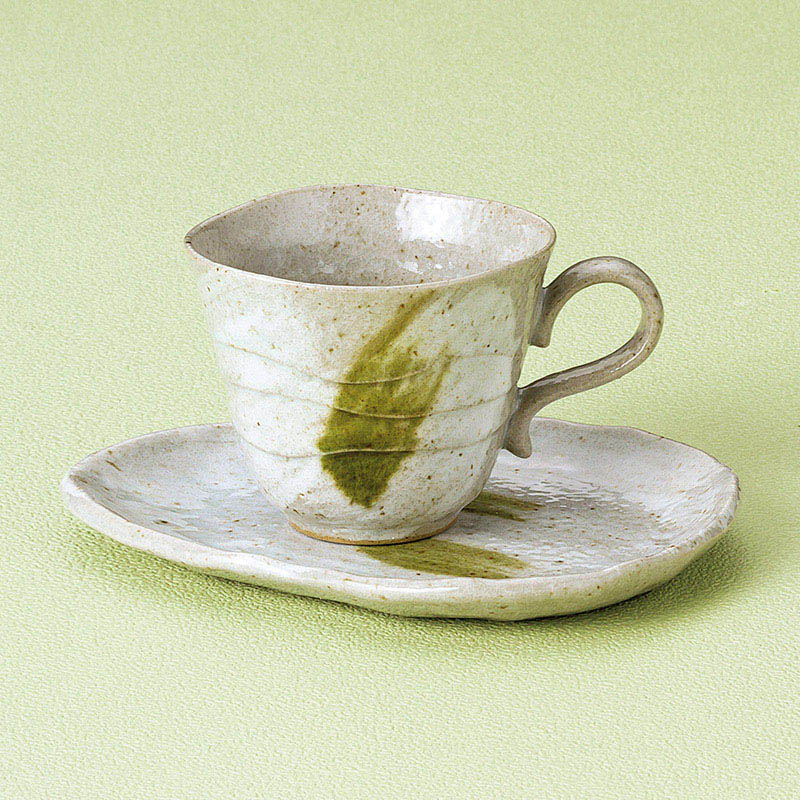 山万 65966-020 さざ波白コーヒー碗皿 1個(ご注文単位1個)【直送品】