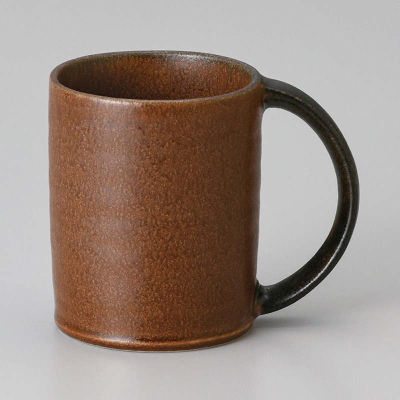 山万 66505-460 こげ茶切立マグ 1個（ご注文単位1個）【直送品】