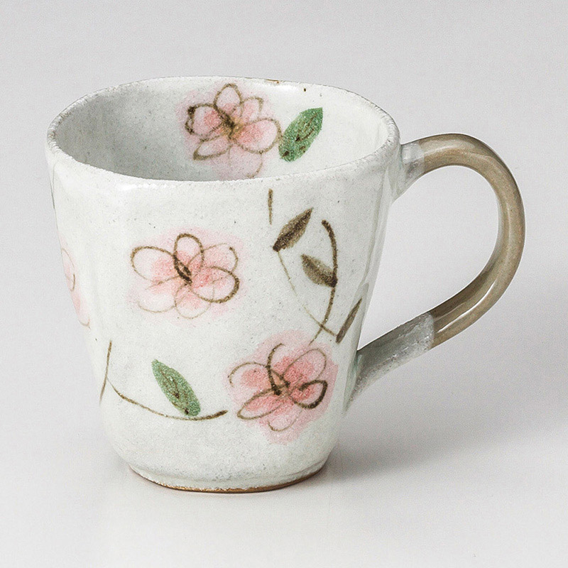 山万 66523-570 荒粉引花画マグ(P) 1個（ご注文単位1個）【直送品】