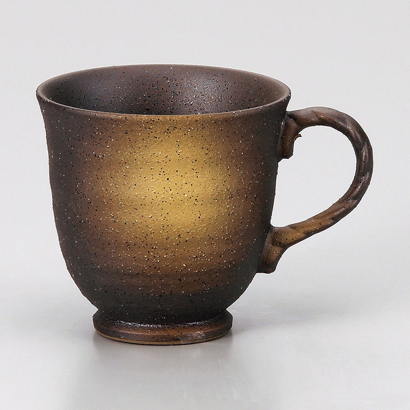 山万 66821-310 縄文黒伊賀吹マグ 1個(ご注文単位1個)【直送品】