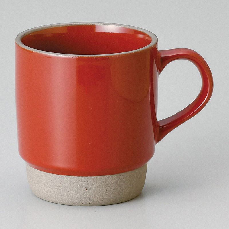 山万 66919-400 S-Cafeスタックマグ(赤) 1個(ご注文単位1個)【直送品】
