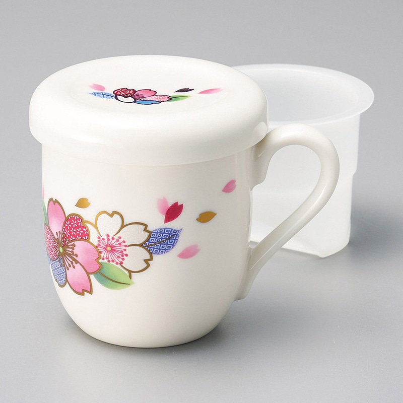 山万 67129-310 桜柄NP蓋付マグ茶こし付 1個（ご注文単位1個）【直送品】