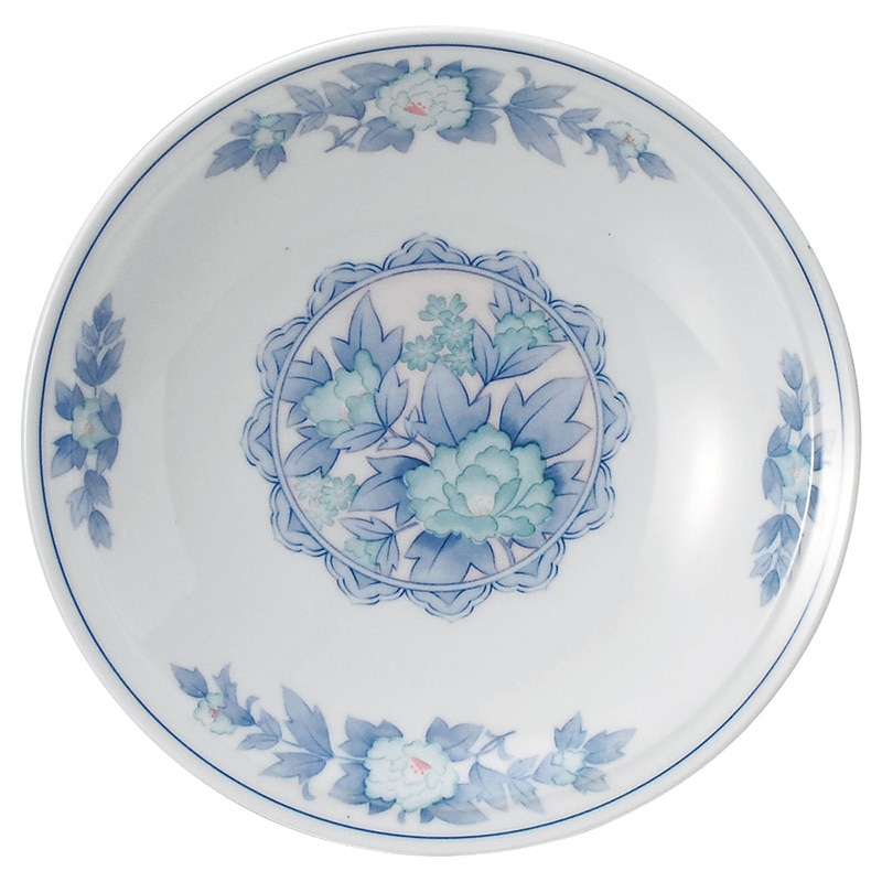 山万 68603-100 三色牡丹 7.0丸皿 1個（ご注文単位1個）【直送品】