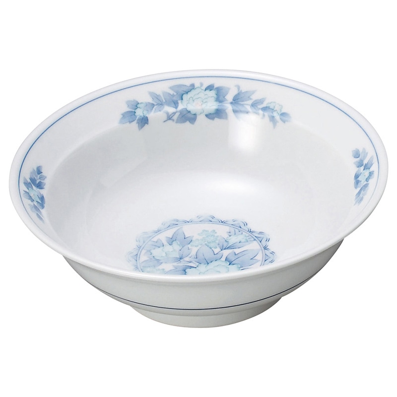 山万 68621-100 三色牡丹 8.0リム付高台丼 1個（ご注文単位1個）【直送品】