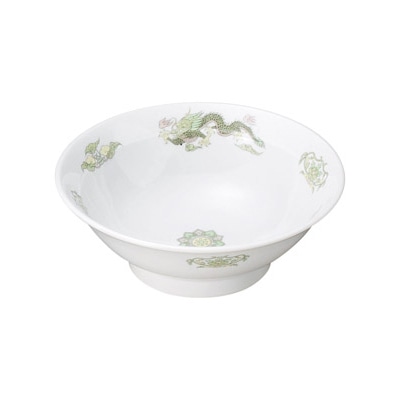 山万 68756-100 緑鳳龍 リム付7.0丼 1個（ご注文単位1個）【直送品】