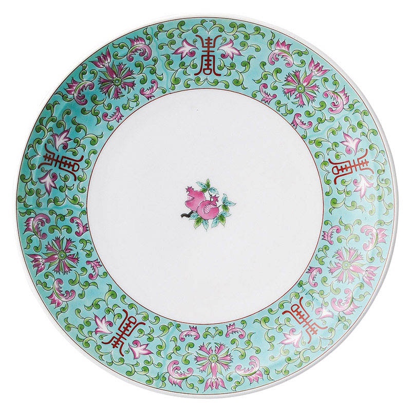 山万 68213-100 緑彩宝華 8.0皿 1個（ご注文単位1個）【直送品】