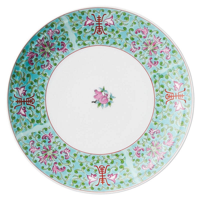 山万 68214-100 緑彩宝華 9.0皿 1個（ご注文単位1個）【直送品】