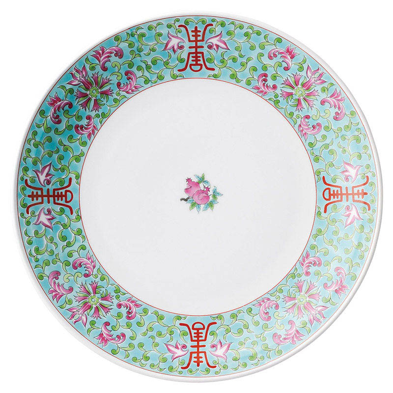 山万 68215-100 緑彩宝華 尺皿 1個（ご注文単位1個）【直送品】