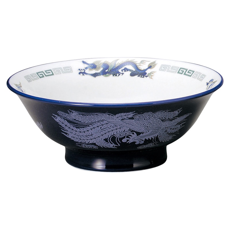 山万 69009-100 ルリ白竜 反高台7.0丼 1個（ご注文単位1個）【直送品】