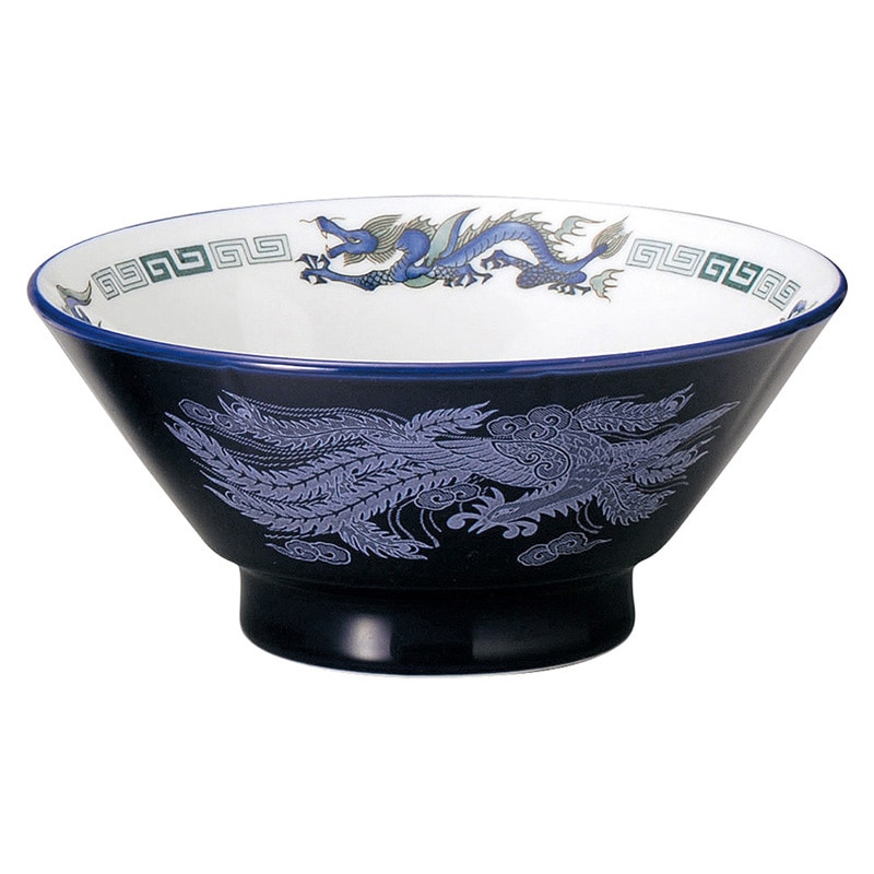 山万 69012-100 ルリ白竜 切立高台6.5丼 1個（ご注文単位1個）【直送品】
