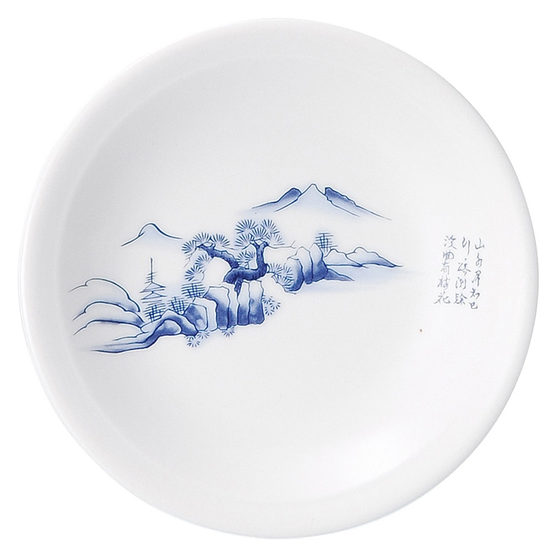 山万 69110-440 上絵山水 4.0皿 1個（ご注文単位1個）【直送品】
