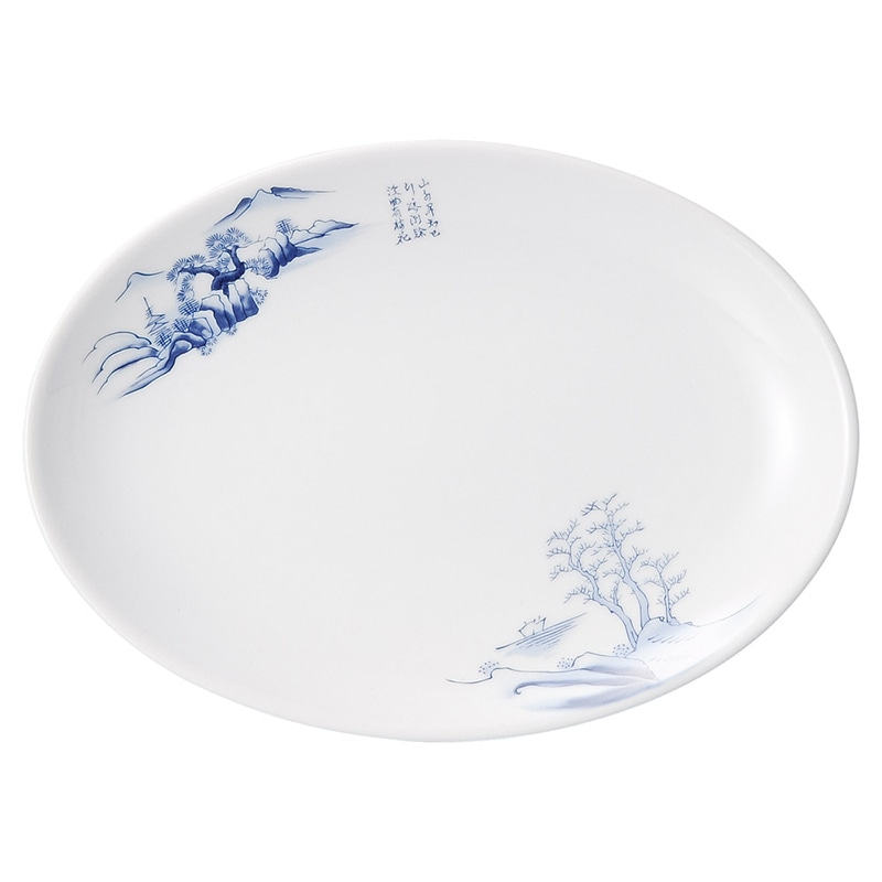 山万 69113-440 上絵山水 9吋メタプラター 1個（ご注文単位1個）【直送品】