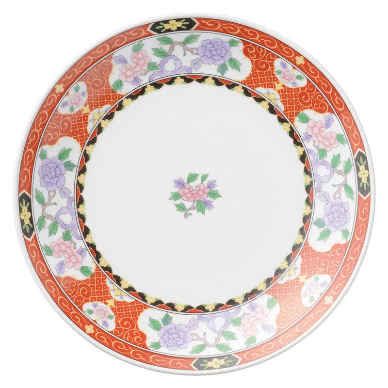 山万 68260-100 紅花祥 8.0皿 1個（ご注文単位1個）【直送品】