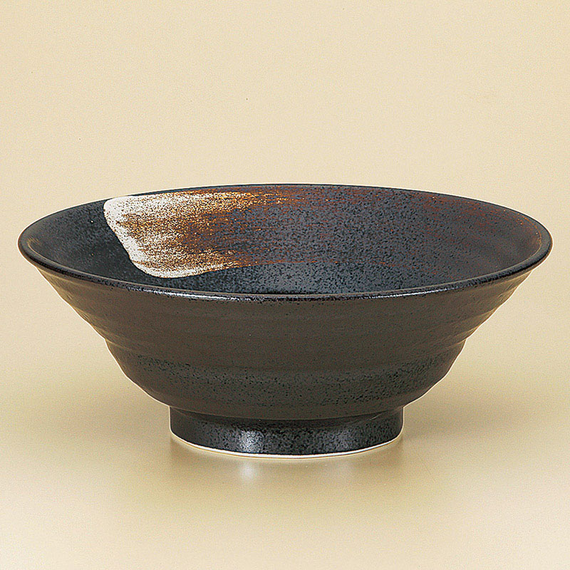 山万 70824-570 黒白刷毛六兵衛8.0丼 1個（ご注文単位1個）【直送品】