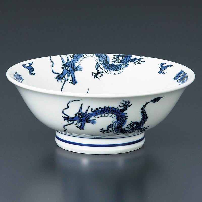 山万 70924-180 雷門青竜内画7.0反高台丼 1個（ご注文単位1個）【直送品】