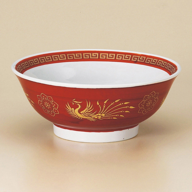 山万 71308-100 朱巻ゴールド6.8反高台丼 1個（ご注文単位1個）【直送品】