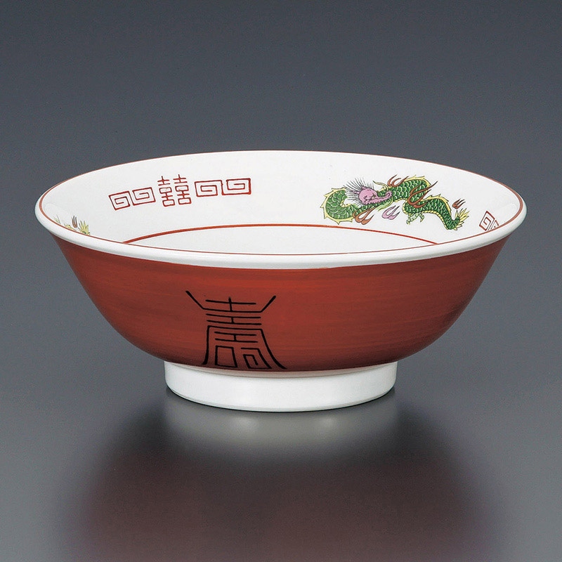 山万 71310-180 赤巻三ツ竜6.8反高台丼 1個（ご注文単位1個）【直送品】